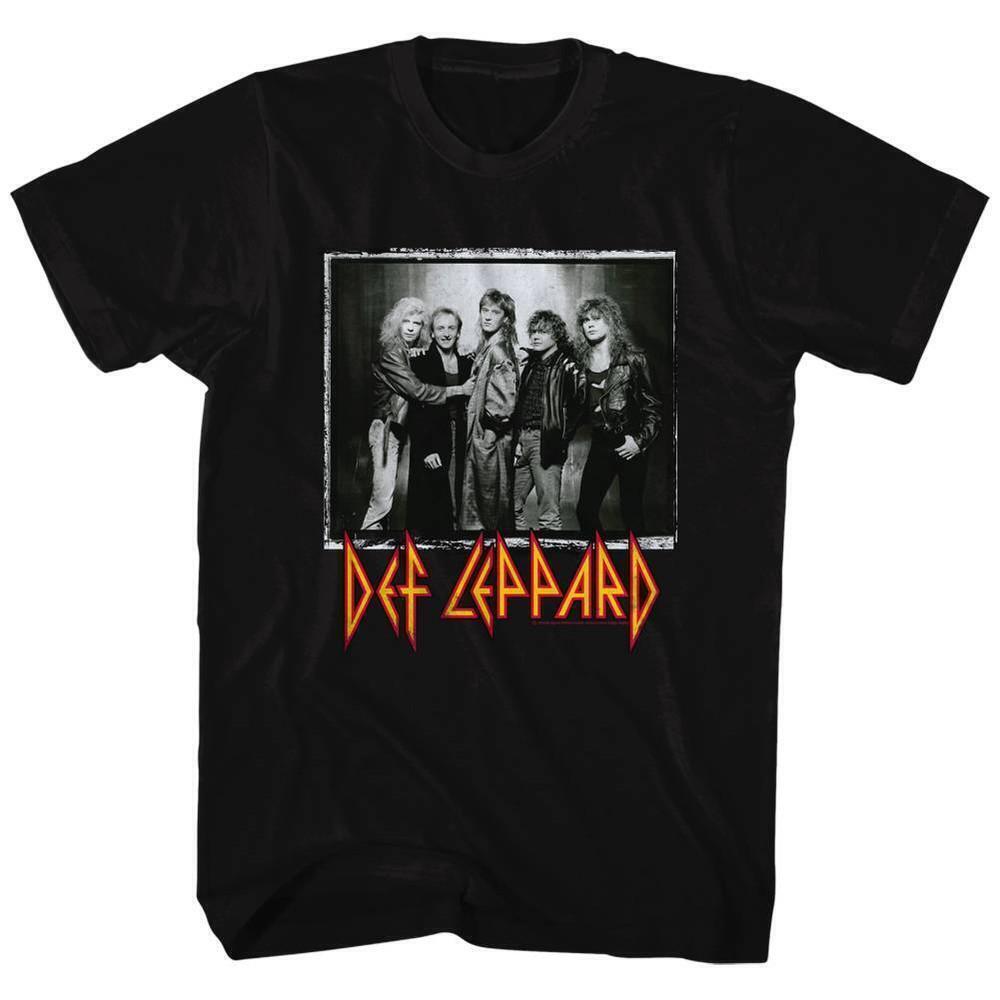 Def Leppard World Tour Photo Black Adult T Shirt